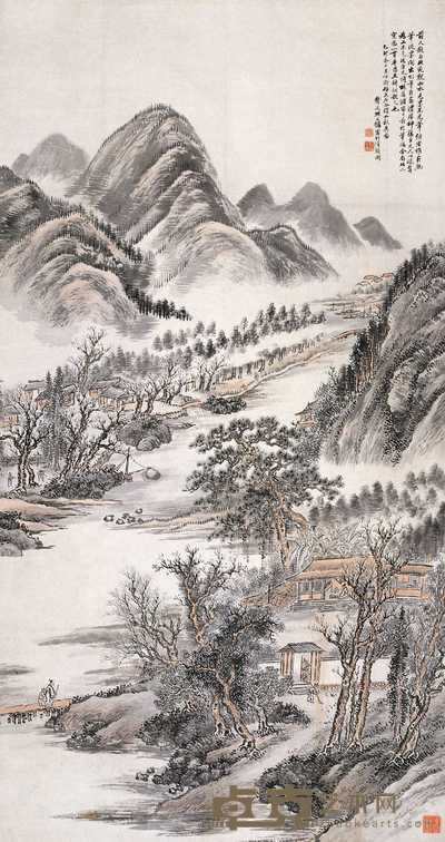熊文镛 1915年作 谿山秋爽 立轴 146.5×78cm